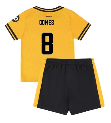 Wolves Joao Gomes #8 Primera Equipación Niños 2024-25 Manga Corta (+ Pantalones cortos)